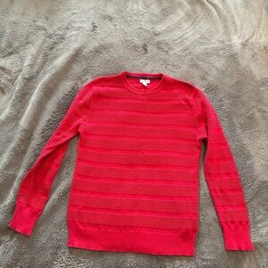 Cat & Jack Red Crewneck Sweater with Soft Knit Texture
